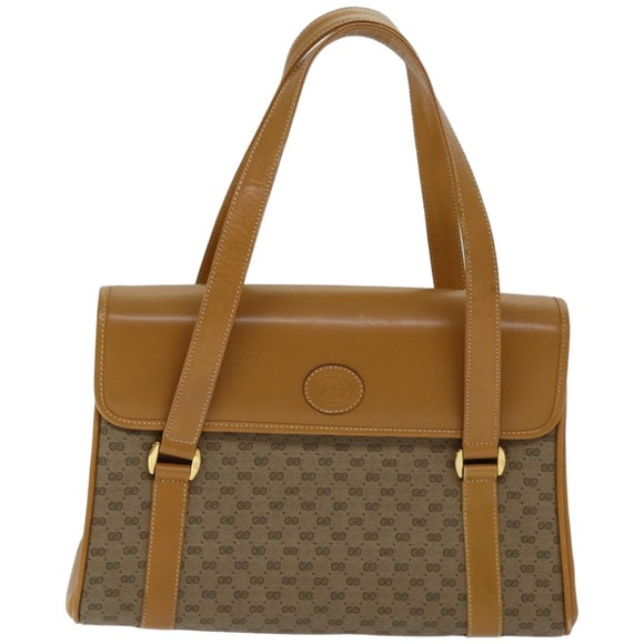 GUCCI Micro GG Supreme Hand Bag PVC Leather Beige 000 116 0089 Auth 76401 - Picture 13 of 16